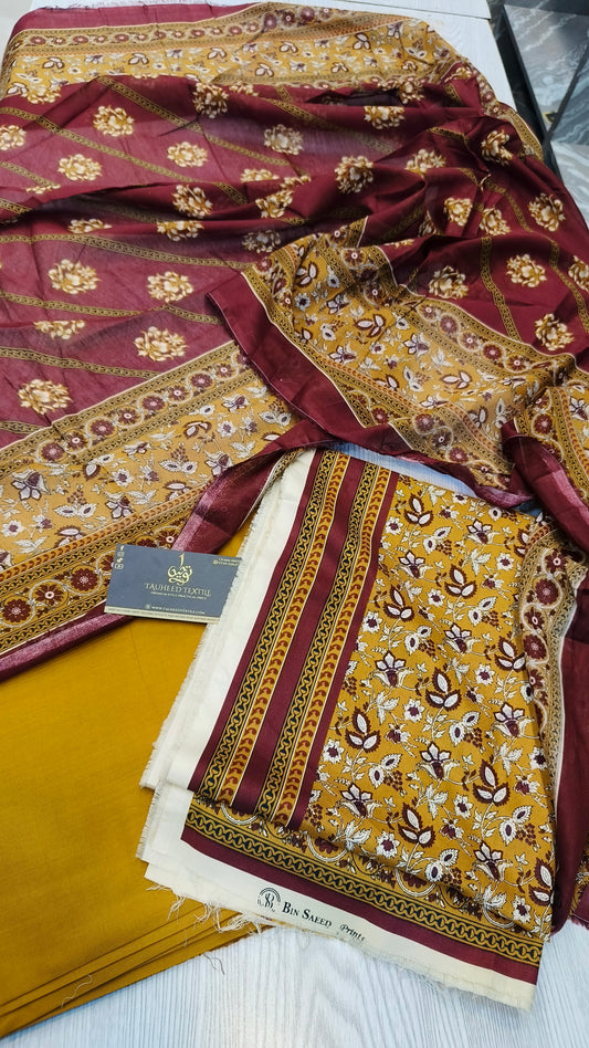 Bin Saeed 3pc Digital Printed Lawn 2025 D30