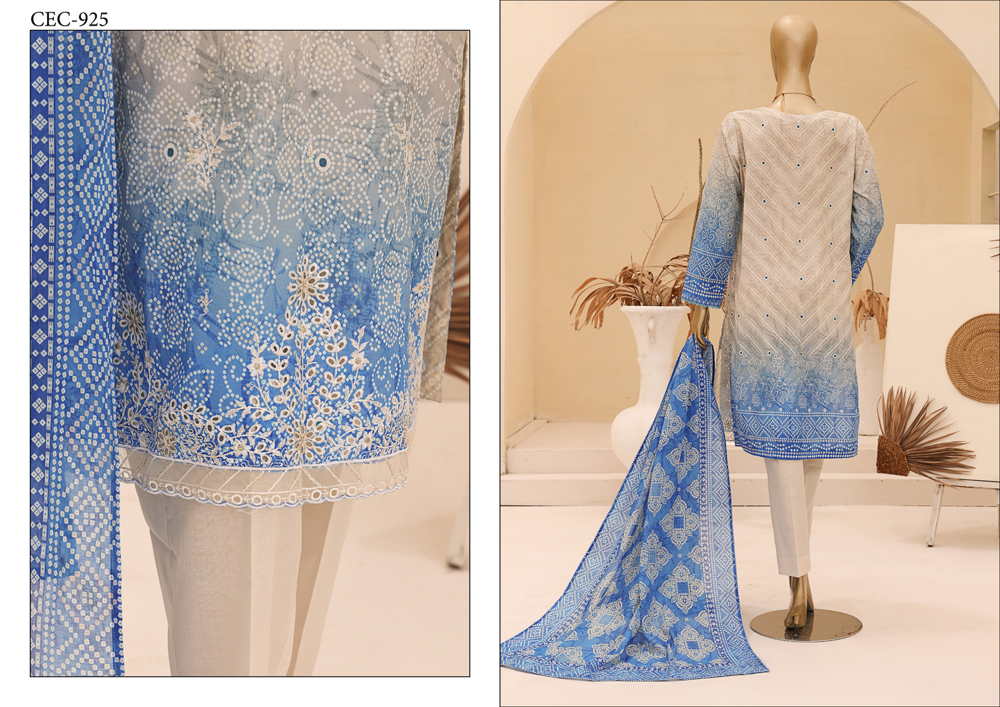 Chunri Embroided Lawn By Hz Textile D09
