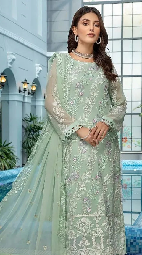 Azure Pista Organza