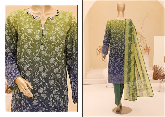 Chunri Embroided Lawn By Hz Textile D03