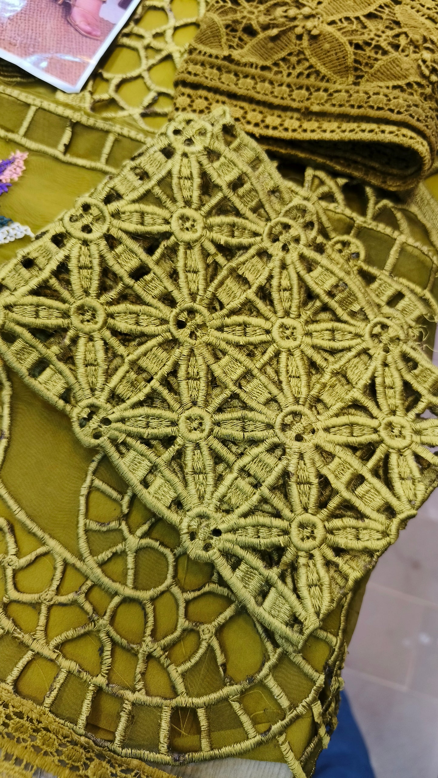 Aneelas Green Organza Luxury