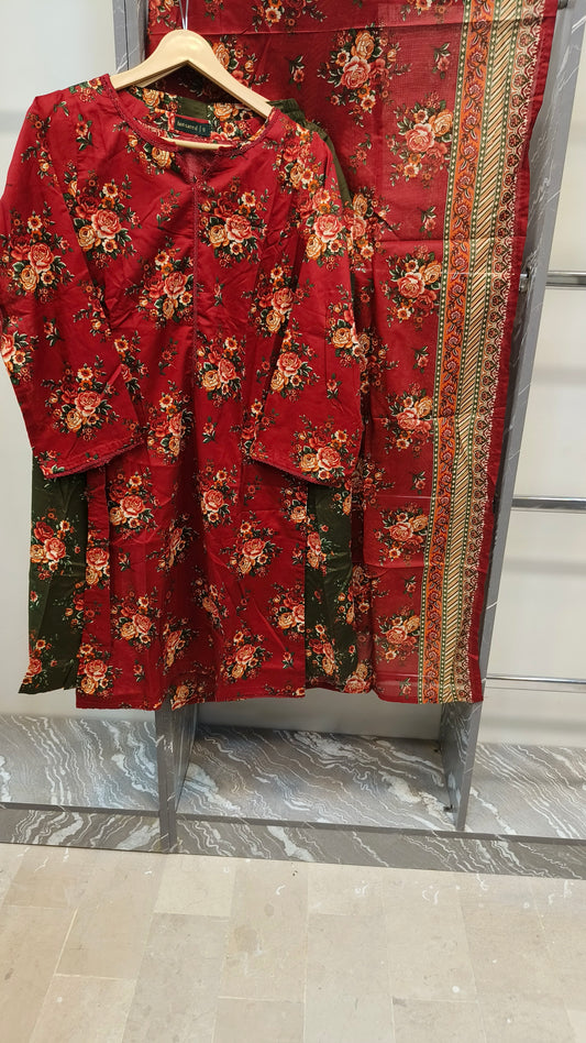 Bin Saeed 3pc Printed Lawn Stiched Suit D15