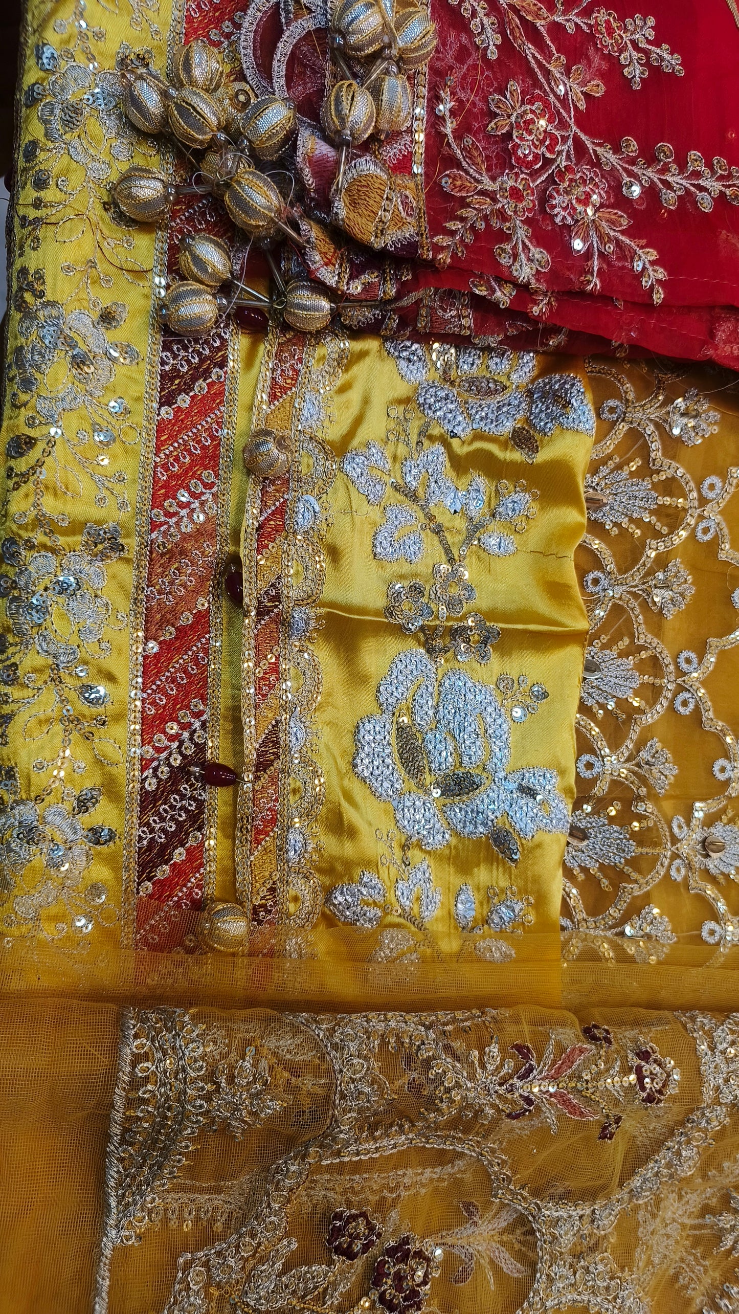 Mariab Organza Mustard